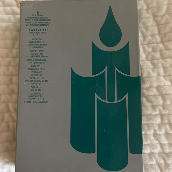 VTG SET OF 6 PARTYLITE 8" DINNER CANDLES UNSCENTED COLOR IVORY - Picture 5 of 6